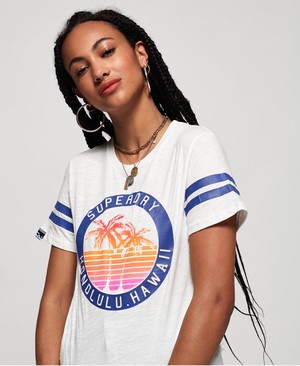 Superdry Beach Surplus Női Pólók Krém | SMORH2584